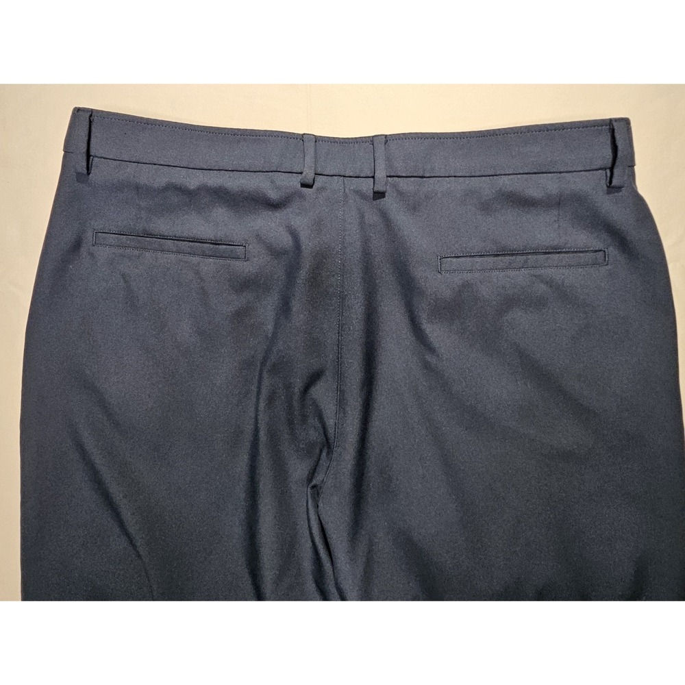 Haggar Standards Mens 38x32 Blue Dress Pants Straight Fit Super Flex Waistband - Picture 3 of 7